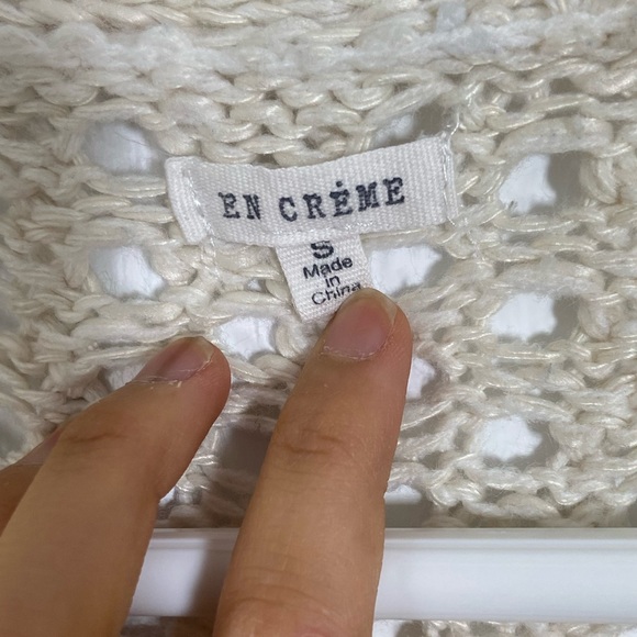 En Creme Bohemian Open Weave Chunky Knit Long Cardigan - Picture 8 of 11